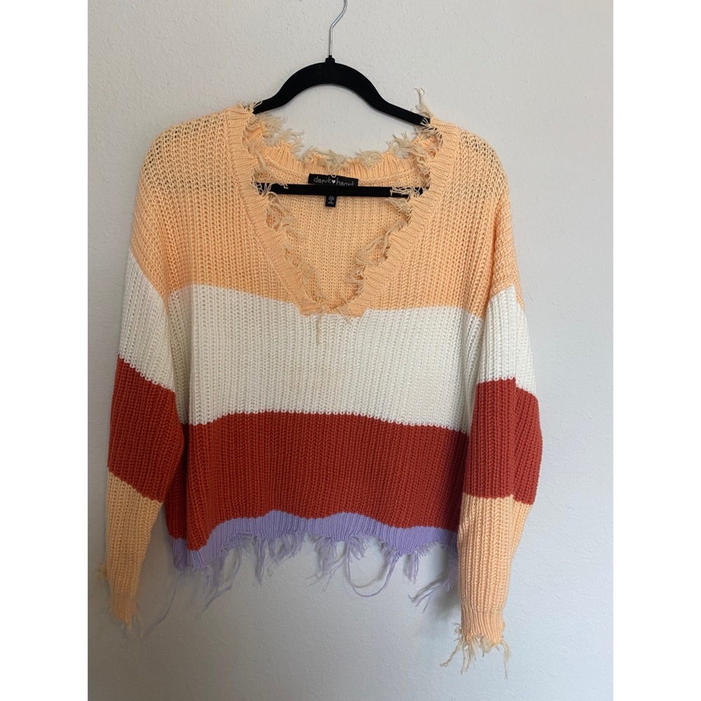 Cropped Distressed Sweater